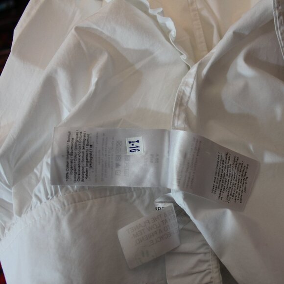 GANNI WRAP TOP This elegant white top  blouse cotton poplin  size 40 / US 8-10 - Picture 9 of 10